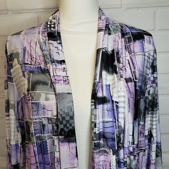 Pretty Southern Lady Purple Open Cardigan Layer Top womens S small Cropped - Picture 1 of 9